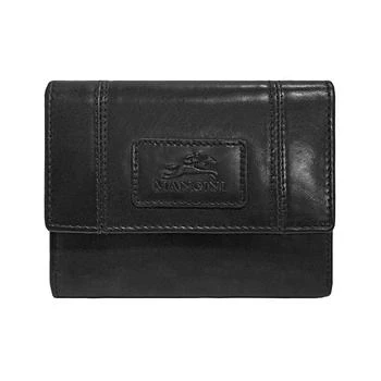 Mancini Leather Goods | Casablanca Collection RFID Secure Ladies Small Clutch Wallet 