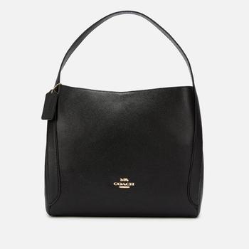 推荐Coach Women's Polished Pebble Leather Hadley Hobo Bag - Black商品