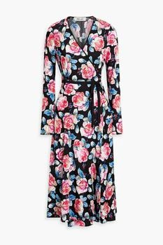 Diane von Furstenberg | Anika floral-print EcoVero™-blend jersey midi wrap dress,商家THE OUTNET US,价格¥1412