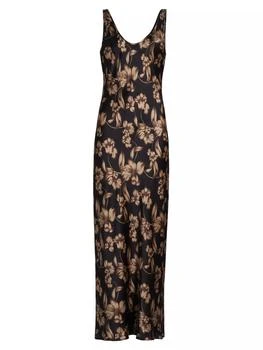 CAMI NYC | Clare Floral Silk Slip Gown,商家Saks Fifth Avenue,价格¥3424