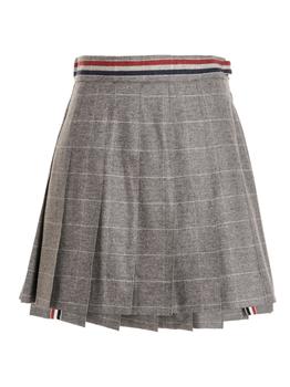 Thom Browne | Pleated plaid plaid skirt商品图片,6.5折×额外9折, 额外九折