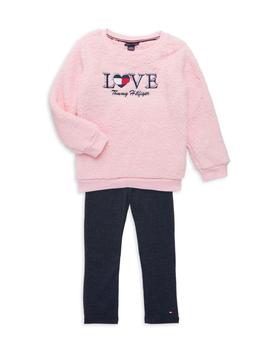 Love Bravery, Tommy Hilfiger | Little Girl's 2-Piece Love Sweater & Leggings Set商品图片 4.5折