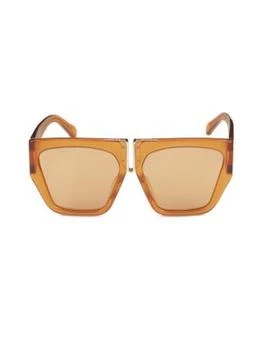 KAREN WALKER | Double Trouble 57MM Square Sunglasses 5.1折, 独家减免邮费