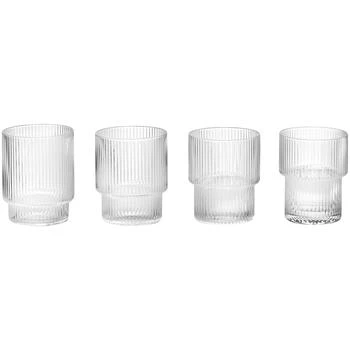 Ferm Living | Ferm Living Ripple Glass (Set of 4),商家Coggles,价格¥345