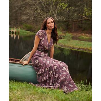 女装拉夫劳伦连衣裙, Ralph Lauren | Floral Belted Crinkle Georgette Dress商品图片 