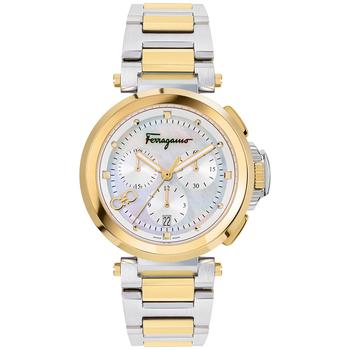 菲拉格慕手表, Salvatore Ferragamo | Women's Swiss Chronograph Legacy Two Tone Stainless Steel Bracelet Watch 40mm商品图片 