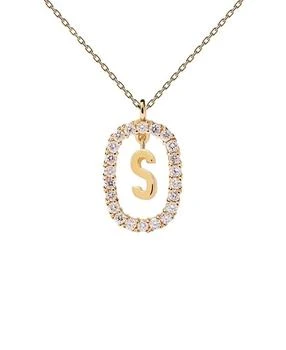 PDPAOLA | Women's Diamonds and Gold Letter Necklace,商家Bloomingdale's,价格¥10468