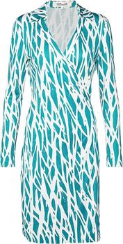 Diane von Furstenberg | Women's New Jeanne Two Knee Length Silk Jersey Wrap Dress In Twigg Turquoise商品图片,5.7折, 独家减免邮费