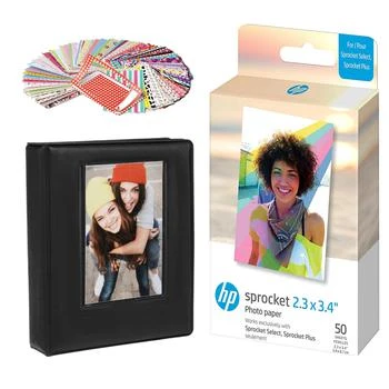 HP | Sprocket Sticky Back Zink Photo Paper 2.3 x 3.4" (50 Sheets), Stickers & Album Starter Bundle,商家Premium Outlets,价格¥272