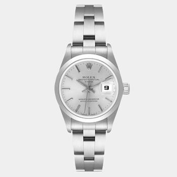 推荐Rolex Silver Stainless Steel Oyster Perpetual Date 69160 Women's Wristwatch 26 mm商品