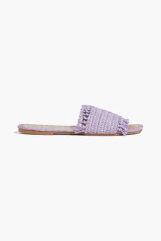 Manebi, MANEBÍ | Fringed raffia slides商品图片 4.9折