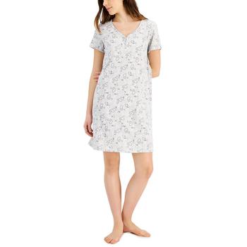 商品Women's Short Sleeve Cotton Essentials Chemise Nightgown, Created for Macy's图片