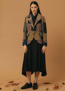 推荐Geoffrey B. Small Short Tailored 19th Century Patchwork Jacket商品