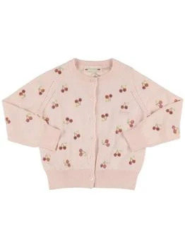 Bonpoint | Cherry Embroidered Cotton Knit Cardigan 额外8.5折, 独家减免邮费, 额外八五折