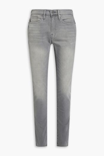 推荐L'Homme skinny-fit faded denim jeans商品