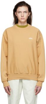 STUSSY | Tan Cotton Sweatshirt商品图片,额外8.5折, 独家减免邮费, 额外八五折