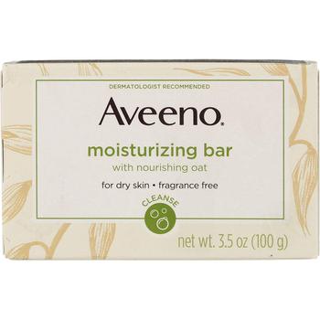 商品Aveeno | Aveeno Gentle Moisturizing Bar Facial Cleanser with Nourishing Oat for Dry Skin, Fragrance-free, Dye-Free, & Soap-Free, 3.5 oz (Pack of 4),商家Amazon US editor's selection,价格¥128图片