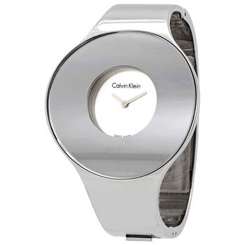 手表女ck精选, Calvin Klein | Seamless White Dial Small Bangle Ladies Watch K8C2S116商品图片 1.8折