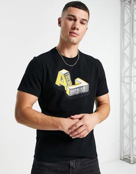Barbour International, Barbour International | Barbour International A722 print t-shirt in black商品图片 