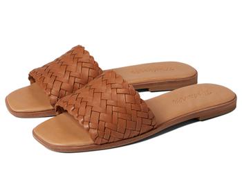 Madewell | Lianne Flat Slide in Woven Leather商品图片,4.4折起