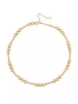 Alexa Leigh | Big Threes 14K-Gold-Filled Beaded Necklace,商家Saks Fifth Avenue,价格¥1864