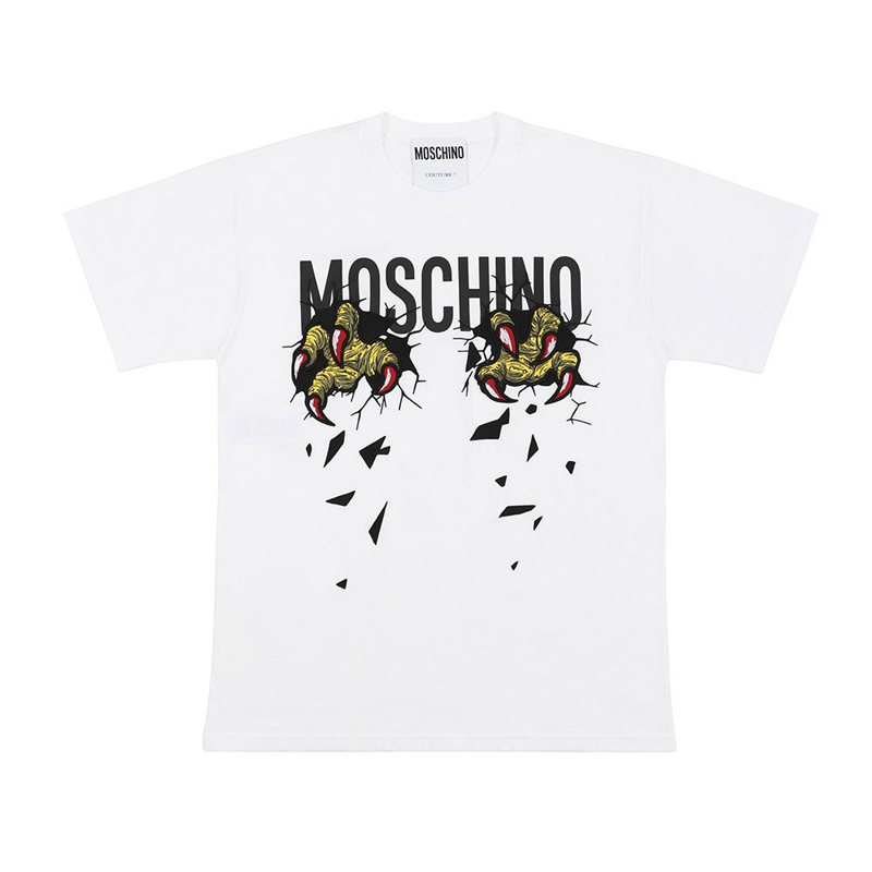 Moschino | MOSCHINO 女士白色印花圆领短袖T恤 EA0719-0540-1001商品图片,独家减免邮费