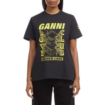 Ganni | Basic Cotton Jersey Higher Love T-Shirt商品图片,独家减免邮费