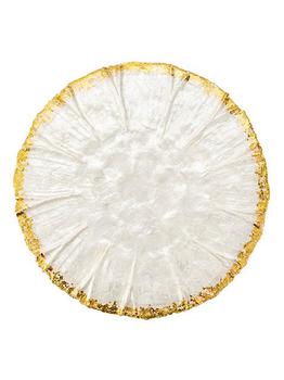 商品Nomi K | Gold Rimmed Shell Round Placemat,商家Saks Fifth Avenue,价格¥598图片