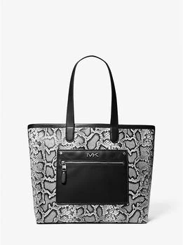 推荐Varick Snake Embossed Leather Tote Bag商品