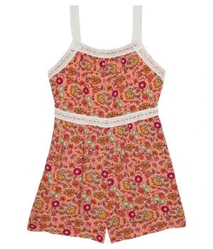 PEEK | All Over Print with Crochet Lace Romper (Toddler/Little Kids/Big Kids) 4折
