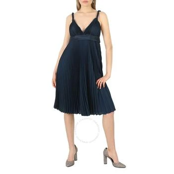 推荐Ladies Ink Blue Empire-Line Pleated Dress商品