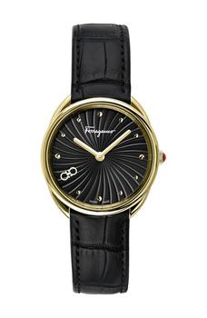 菲拉格慕手表, Salvatore Ferragamo | Women's Cuir Croc Embossed Leather Strap Watch, 34mm商品图片 5折