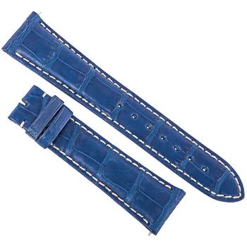 Hadley Roma | 21 MM Matte Electric Blue Alligator Leather Strap,商家Jomashop,价格¥366