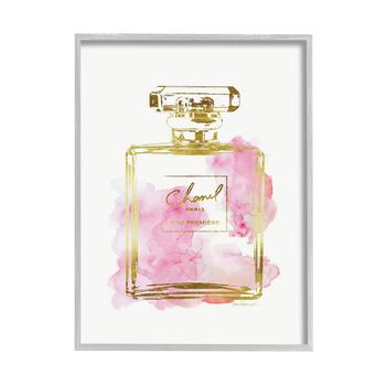 商品Stupell Industries | Glam Perfume Bottle Gold-Tone Pink Gray Farmhouse Rustic Framed Giclee Texturized Art, 11" x 14",商家Macy's,价格¥573图片