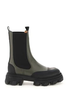 Ganni | Ganni leather mid chelsea boots 5.4折