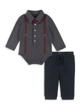 Andy & Evan | Baby Boy's Two Piece Suspender Shirt & Joggers Set商品图片,5.1折