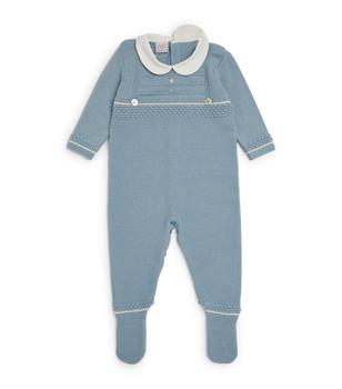 Paz Rodriguez | Wool Collared All-In-One (0-12 Months)商品图片,