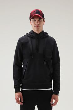 Woolrich | Hoodie in Organic Cotton and Taslan Nylon商品图片,
