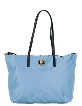 推荐Versace Portuna Medusa Medium Cornflower Blue Nylon Leather Tote Bag Purse商品