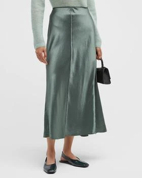 推荐Raw-Edge Paneled Midi Slip Skirt商品