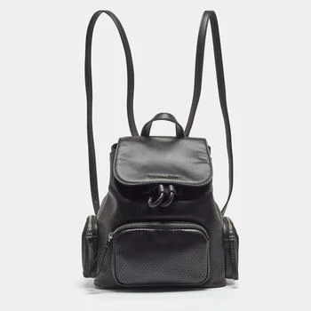 推荐Michael Kors Black Perforated Leather Small Cargo Abbey Backpack商品