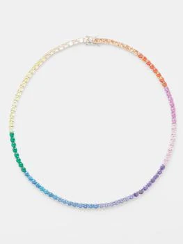 FALLON | Grace crystal-embellished tennis necklace,商家MATCHES,价格¥728