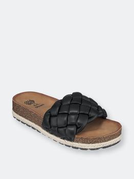商品GC SHOES | Lesley Black Footbed Sandals,商家Verishop,价格¥344图片