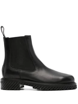 推荐OFF-WHITE - Combat Leather Ankle Boots商品