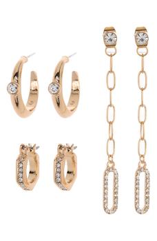 Nordstrom, Nordstrom | Linear Hoop Earrings Trio商品图片 