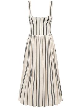 theory连衣裙, Theory | Striped Rayon Midi Dress商品图片 额外8.5折, 额外八五折
