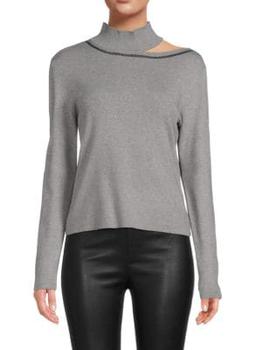 Calvin Klein | Cutout Mockneck Sweater商品图片,6.2折, 满$150享7.5折, 满折