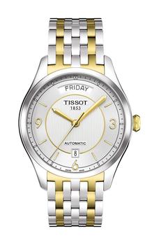 tissot automatic, Tissot | Men's T-One GTS Two-Tone Automatic Bracelet Watch, 37mm商品图片 5.4折