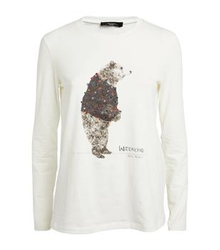 推荐Embellished Bear Print T-Shirt商品