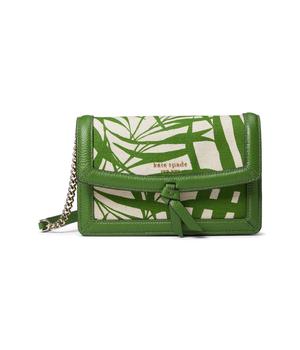 kate spade帆布包, Kate Spade | Knott Palm Fronds Printed Canvas Flap Crossbody商品图片 5.3折